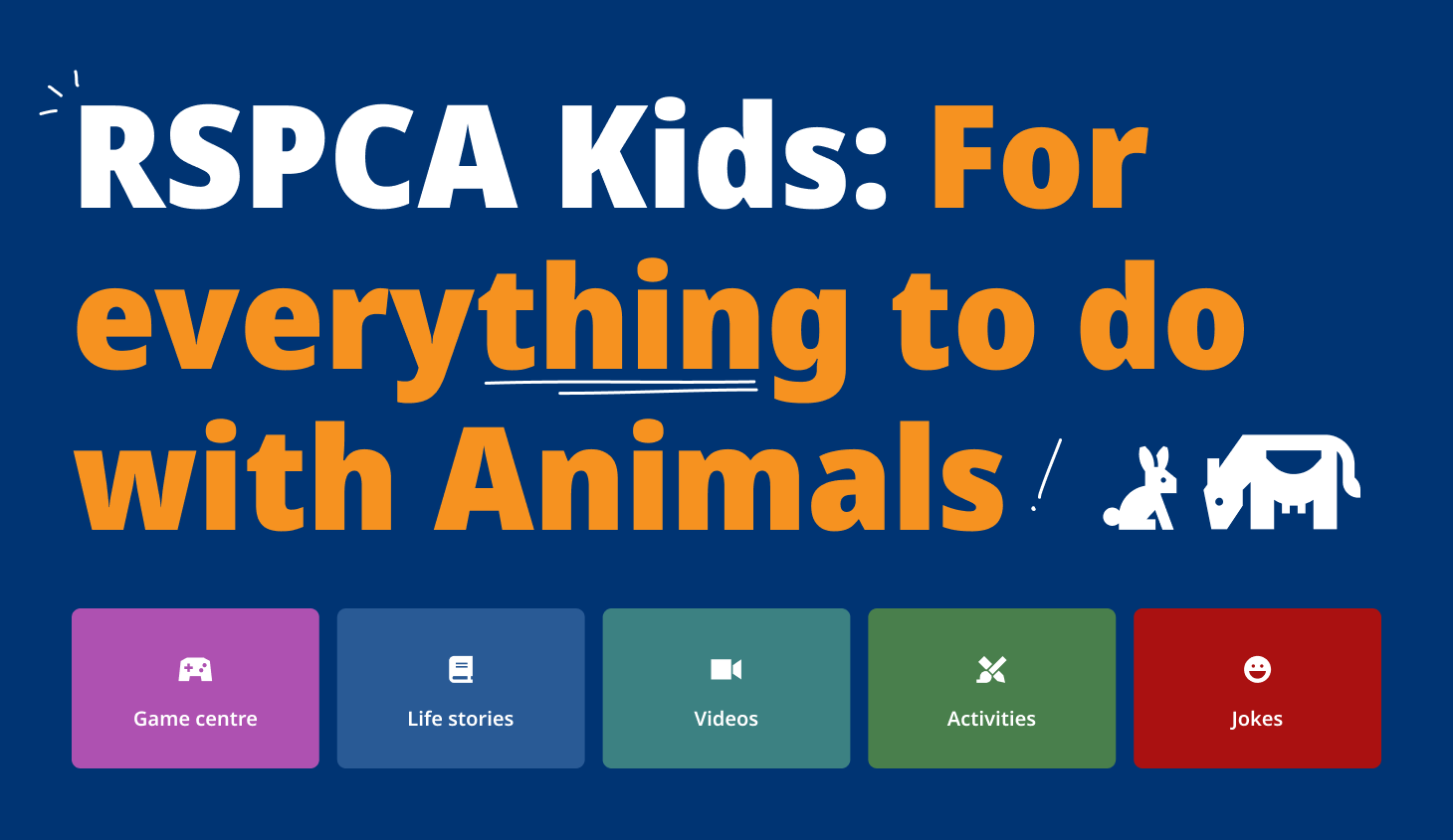 An image of the original RSPCA NextGen website, called RSPCA Kids